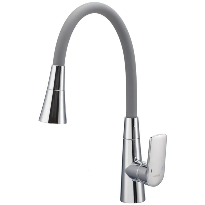 Змішувач для кухні Mixxus Premium Matis 011-T Refl.Gray (Колір хром+силік.злив сірий) (MI8267)