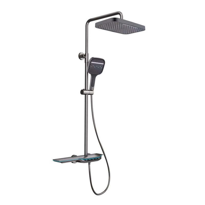 Душова колона з термостатичним змішувачем Mixxus Premium SPACE-009-J Graphite, 3 режими (MI6542)