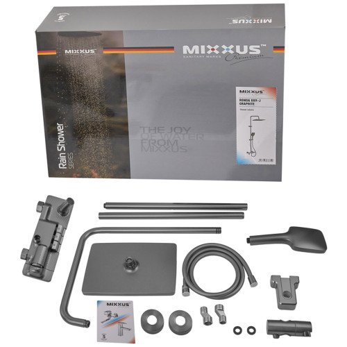 Душова колона із змішувачем MIXXUS PREMIUM RONDA 009-J GRAPHITE (колір графіт) (MI8387)
