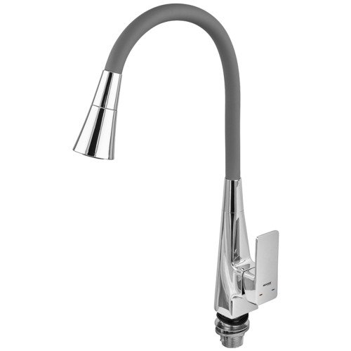 Змішувач для кухні MIXXUS ETNA 014-T REFL.GREY (Колір хром+силіконовий вилив сірий) (MI8420)