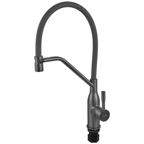 Змішувач для кухні MIXXUS PREMIUM GRAVITY 017 GRAPHITE REFL.GRAY (Колір графіт + силік. вилив серий) (MI8409)