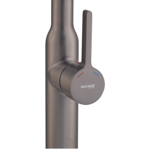 Смеситель для кухни Mixxus Premium PULL 017 GRAPHITE REFL.BLACK (Цвет графит+силик.излив черный) (MI8278)
