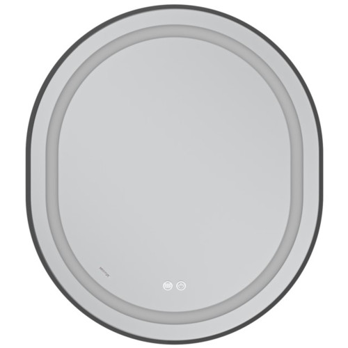 Дзеркало MIXXUS PREMIUM ELLIPSE MV05-80x70-REVERSE BLACK з LED Touch, Anti-fog, димером (3-6,5kK) (MP6646)