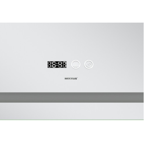 Дзеркало MIXXUS PREMIUM FLASH MR21-60x80 із LED Touch, Anti-fog, димером, рег. яскравості, годинником (MP6617)