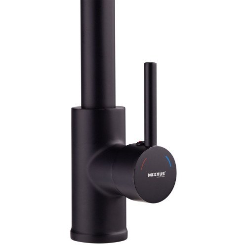 Смеситель для кухни с изливом пружина Mixxus Premium SPRING 017 BLACK (MI6951)