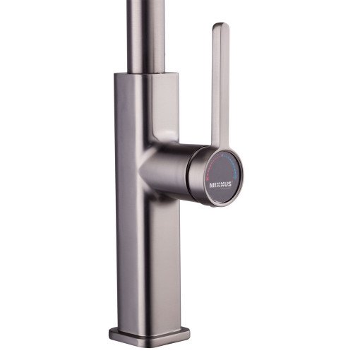 Смеситель для кухни с выдвижным изливом Mixxus Premium HAMMER 014 GRAPHITE (MI6955)