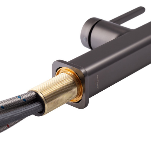Змішувач для кухні з висувним виливом Mixxus Premium HAMMER 014 GRAPHITE (MI6955)
