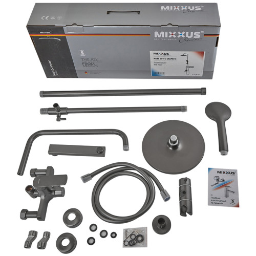 Душова колона із змішувачем Mixxus Premium MONE 009-J Graphite (MI6783)