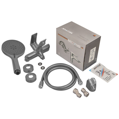 Змішувач для ванни Mixxus Premium DERBY 009 (EURO) GRAPHITE (MI6609)