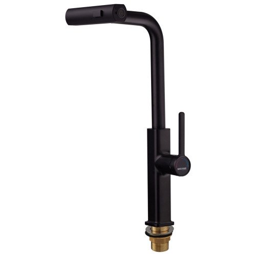 Смеситель для кухни с выдвижным изливом Mixxus Premium HAMMER 014 BLACK (MI6954)