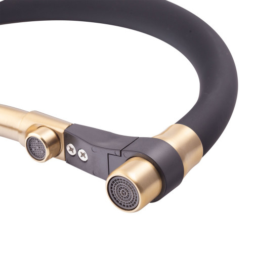 Змішувач для кухні Mixxus Premium Gravity 021 BRUSHED GOLD REFL.BLACK (MI6981)