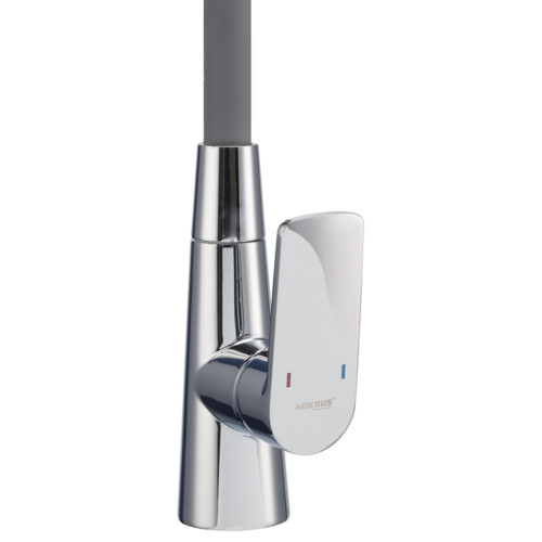 Змішувач для кухні Mixxus Premium Matis 011-T Refl.Gray (Колір хром+силік.злив сірий) (MI8267)