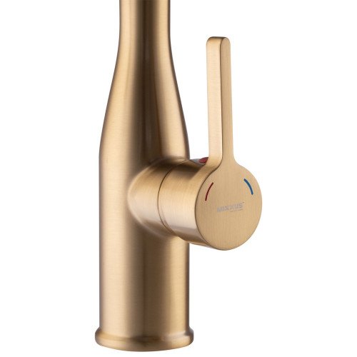 Смеситель для кухни Mixxus Premium Summer 017 BRUSHED GOLD REFL.BLACK (MI6964)