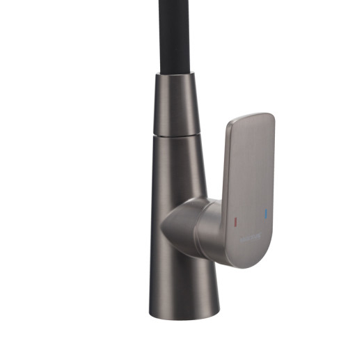 Змішувач для кухні Mixxus Premium Matis 011-T Graphite Refl.Black (Колір граф.+сил.вилив чорний) (MI8268)