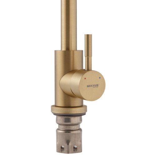 Змішувач для кухні Mixxus SUS-011 Brushed Gold з нерж.сталі SUS304 (Колір матове золото) (MI8435)