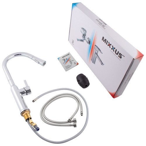 Змішувач для кухні з висувним виливом Mixxus Premium PULL 014 (MI6958)