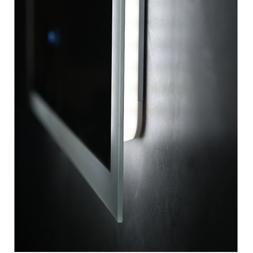 Дзеркало MIXXUS FLAT MR04-100x80 із LED Touch, Anti-fog, димером, рег. яскравості, годинником (MI6927)