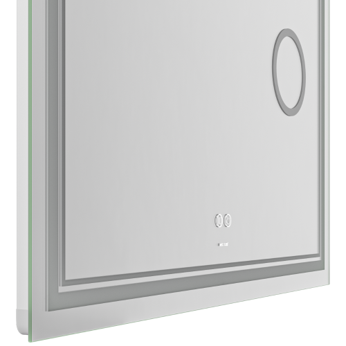 Дзеркало MIXXUS PREMIUM QUADRO MR20-100x80 із LED Touch, Anti-fog, димером, рег. яскравості, лінзою (MP6623)