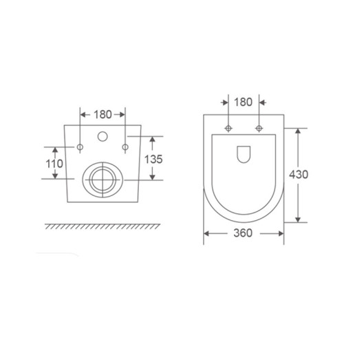 Унитаз подвесной Mixxus Premium Ellipse-0302-T3 495x360x370mm, система смыва Tornado 3.0 (MP6462)