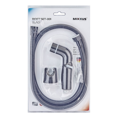 Набор для гигиенического душа Mixxus Bidet SET-001 Black (шланг 1,2м) (LE2774)