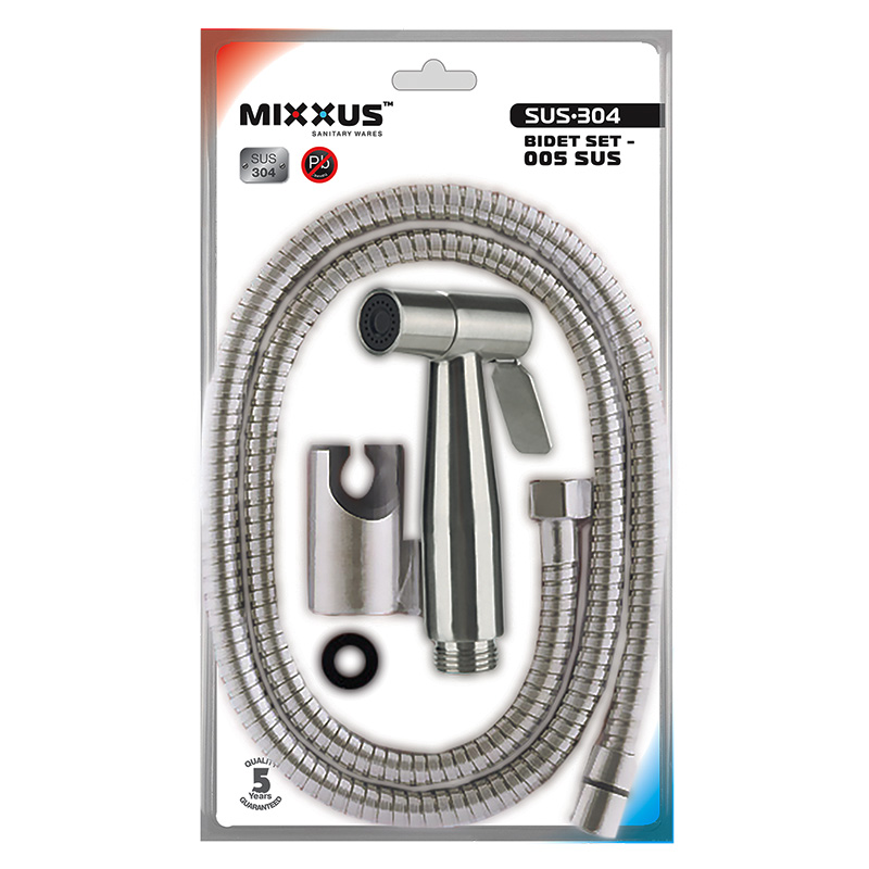 Набір для гігієнічного душу Mixxus BIDET SET-005 SUS (нерж. сталі SUS304) (MI5986)