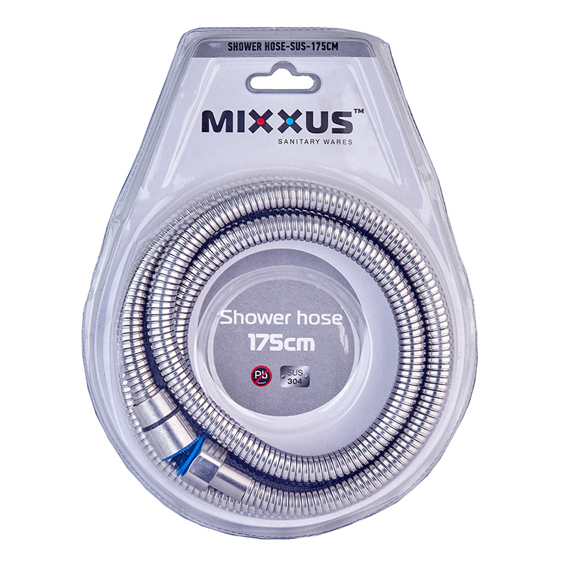 Шланг для душу Mixxus Shower hose-SUS-175cm із нерж. сталі SUS304 (MI6054)