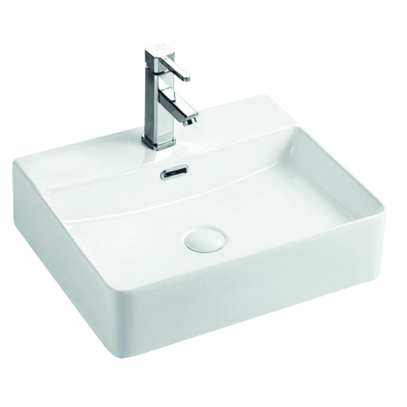 Умивальник накладний керамічний Mixxus Premium Quadro-0201 з переливом 500x420x120mm (MP6478)