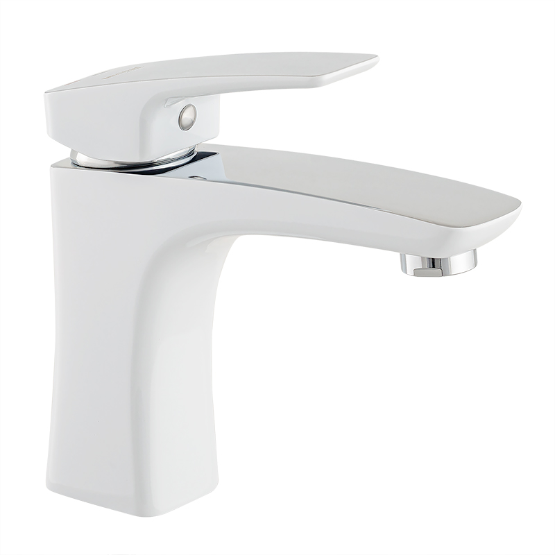 Змішувач для умивальника Mixxus Premium PATRICK 001 ГАЙКА (WHITE) (MI5853)