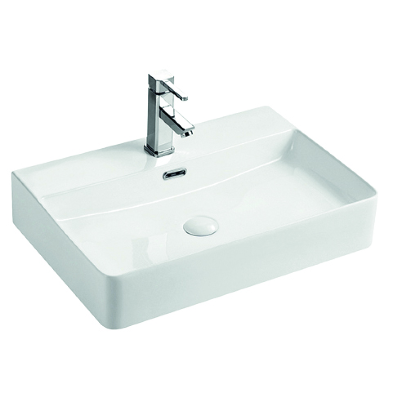 Умивальник накладний керамічний Mixxus Premium Quadro-0202 з переливом 600x420x120mm (MP6479)