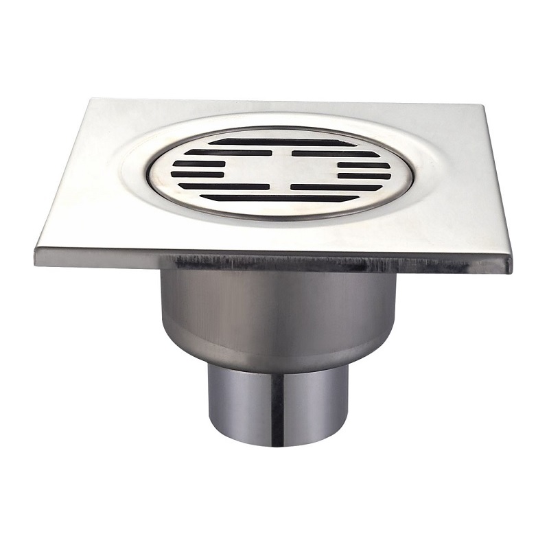 Душовий трап з нержавіючої сталі SUS304 MIXXUS DRAIN-03-15x15-180 (пряме відведення) (MI3422)