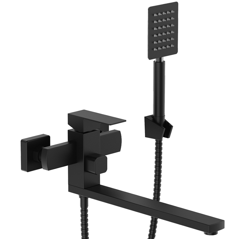 Змішувач для ванни MIXXUS KUB-007 (EURO) BLACK з нерж. сталі SUS304 (чорний) (MI6095)