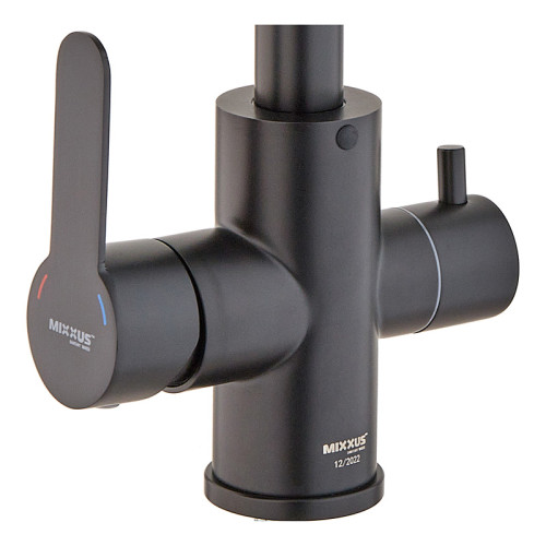 Змішувач для кухні Mixxus DAX-021-G Black (нерж. сталь) з вих.для пит.воды (MI6078)