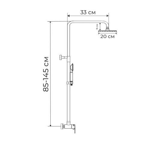 Душова колона з термостатичним змішувачем Mixxus Premium TERMO 003-J (MI2847)