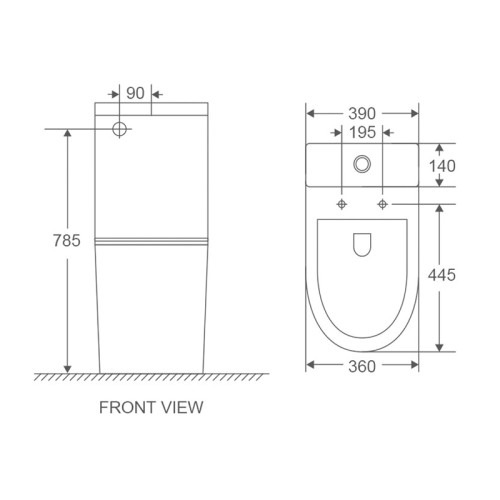 Унітаз-компакт Mixxus Premium Bevel-0402-R 670x390x880mm, система змиву RIMLESS (MP6474)
