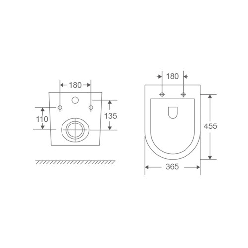 Унітаз підвісний Mixxus Premium Ellipse-0303-R 520x365x360mm, система змиву Rimless (MP6463)