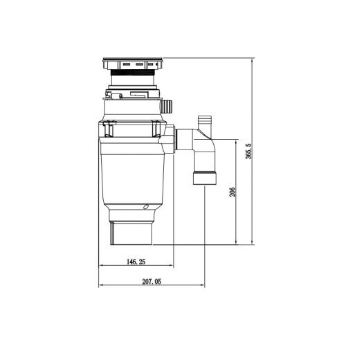 Подрібнювач харчових відходів Mixxus GD-01-0,5 (390Вт) (MX1568)