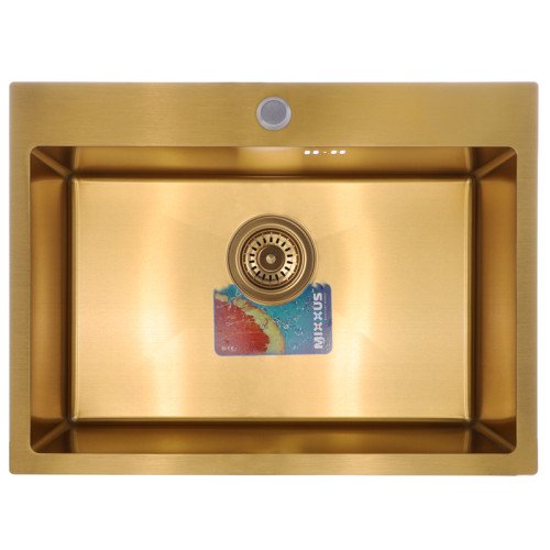 Набір Mixxus SET-6045-200x1.0-PVD-Gold (мийка+змішувач+диспенсер) (MX0589)