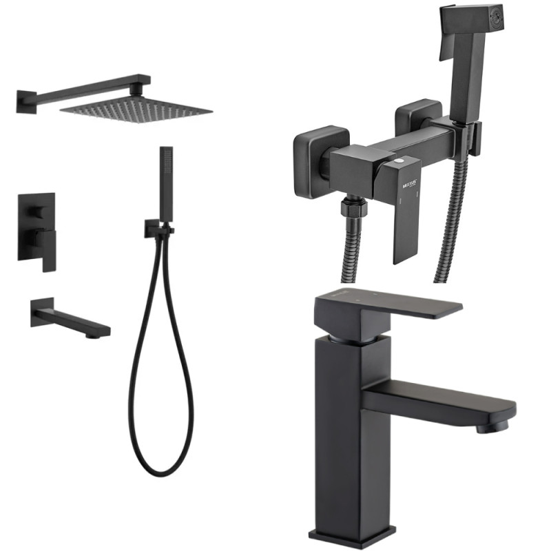 Набор 3в1 Mixxus KUB-009 INNER BLACK (нерж. сталь) (MI5946) + Mixxus KUB-222 Black (MI6019) + Mixxus KUB-001 черный (из нерж. стали) (MI2810)