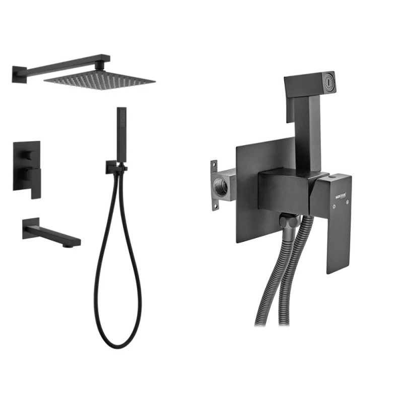 Набор 2в1 Mixxus KUB-009 INNER BLACK (нерж. сталь) (MI5946) + Mixxus KUB-333 Black (MI6040)