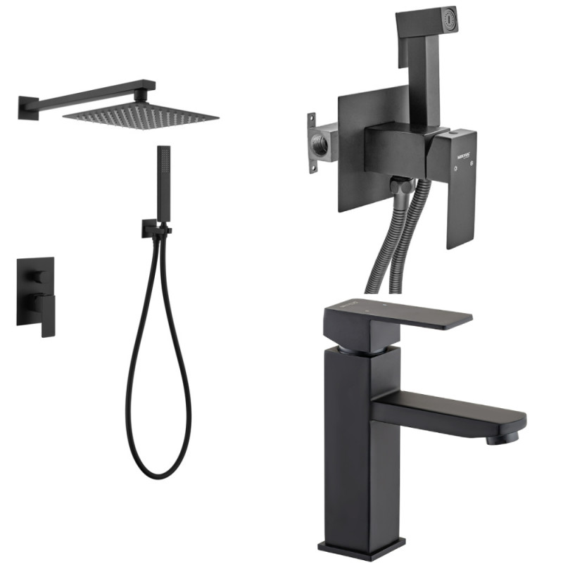 Набор 3в1 Mixxus KUB-003 INNER BLACK (нерж. сталь) (MI5944) + Mixxus KUB-333 Black (MI6040) + Mixxus KUB-001 черный (из нерж. стали) (MI2810)