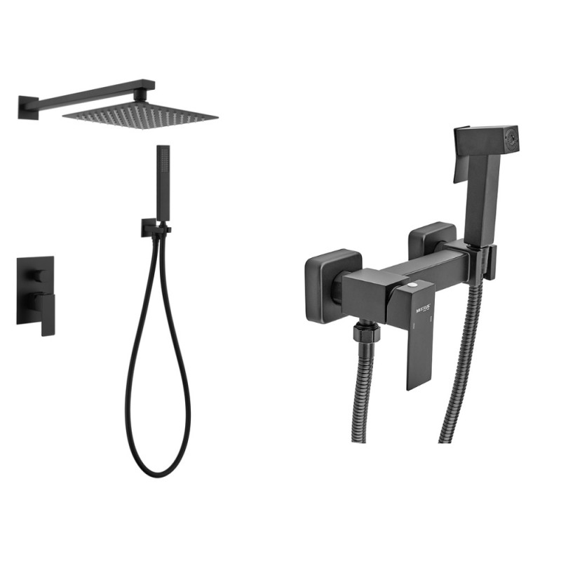 Набір 2в1 Mixxus KUB-003 INNER BLACK (нерж. сталь) (MI5944) + Mixxus KUB-222 Black (MI6019)