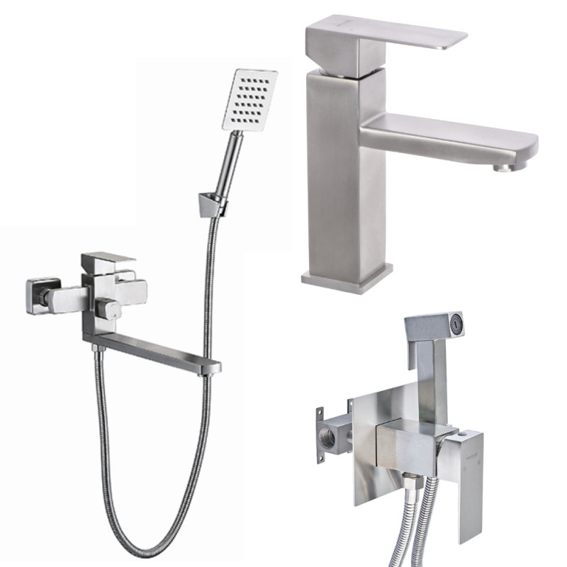 Набор 3в1 Mixxus KUB-007 (EURO) из нерж. стали SUS304 (MI6090) + Mixxus KUB-001 (SS2806) + Mixxus KUB-333 (MI6039)