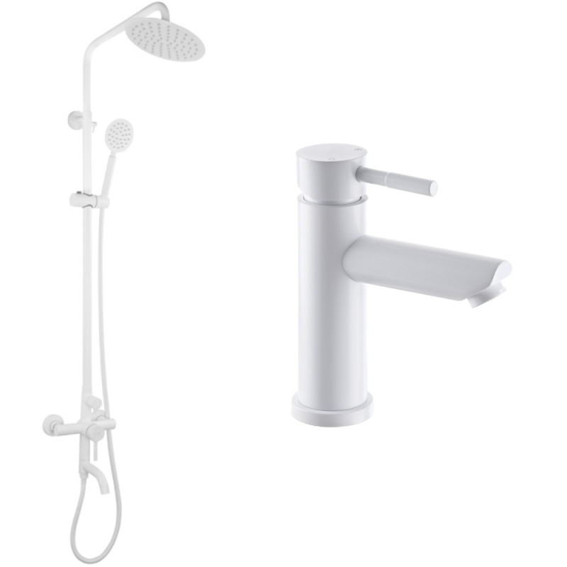 Набор 2в1 Mixxus SUS-009-J WHITE из нерж. стали SUS304 (MI5758) + Mixxus SUS-001-A белый (из нерж. стали) (MI5752)